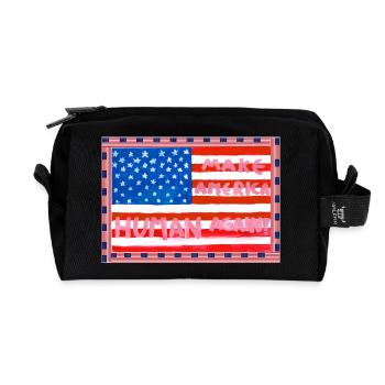 MAKE_AMERICA_HUMAN_AGAIN-_A5 - Recycelte Kulturtasche - Schwarz - Vorne