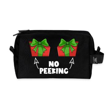Nicht gucken! Unartiges Weihnachtsgeschenk! Gucken - Recycelte Kulturtasche - Schwarz - Vorne