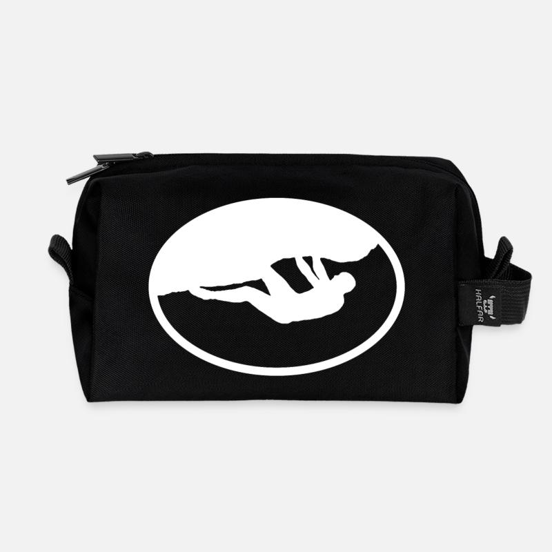 Outdoor Boulderer - Recycelte Kulturtasche - Schwarz