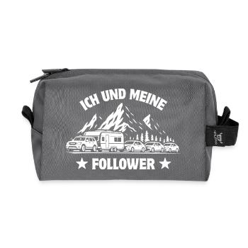Ich und meine Follower - Caravan - Stau - Recycelte Kulturtasche - Anthrazit - Vorne