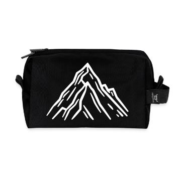 Berge Symbol Felsen - Recycelte Kulturtasche - Schwarz - Vorne