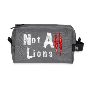 Pas All Lions 2.... - Trousse de toilette en tissu recyclé - anthracite - Devant