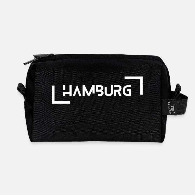 Hamburg - Recycelte Kulturtasche - Schwarz