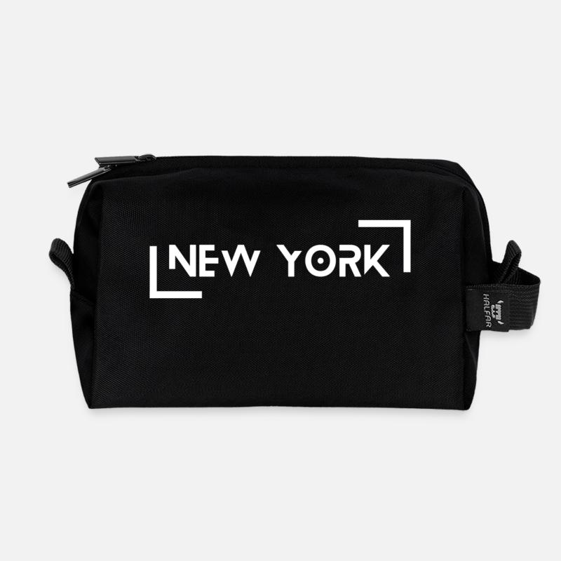 New York - Recycelte Kulturtasche - Schwarz