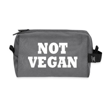 Not vegan - Recycled Toiletry Zip Bag - anthracite - Front