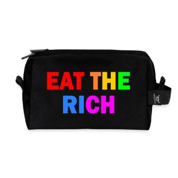Eat the rich - Trousse de toilette en tissu recyclé - noir - Devant
