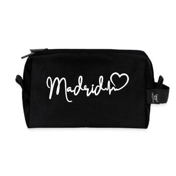 Madrid Heartbeat Espagne Madrid - Trousse de toilette en tissu recyclé - noir - Devant