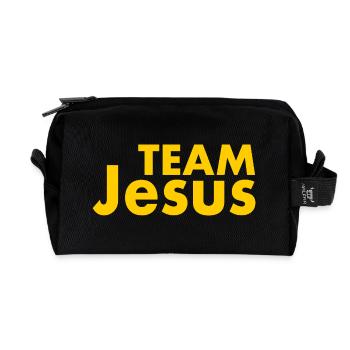 Team jesus - Recycelte Kulturtasche - Schwarz - Vorne