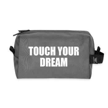 touch your dream - Recycled Toiletry Zip Bag - anthracite - Front