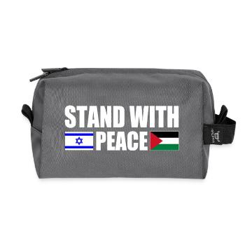 Stand with peace israel free palestine - Trousse de toilette en tissu recyclé - anthracite - Devant