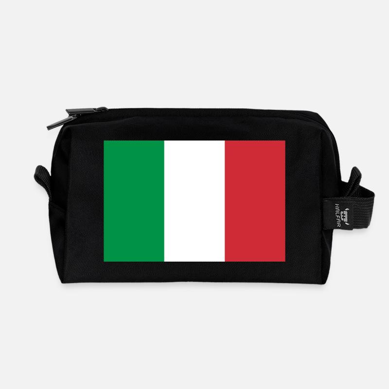 Italien - Recycelte Kulturtasche - Schwarz