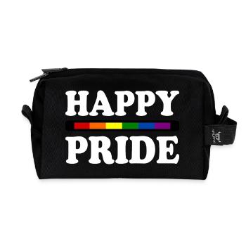 Happy pride - Trousse de toilette en tissu recyclé - noir - Devant