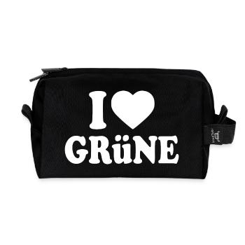 J’adore le vert - Trousse de toilette en tissu recyclé - noir - Devant