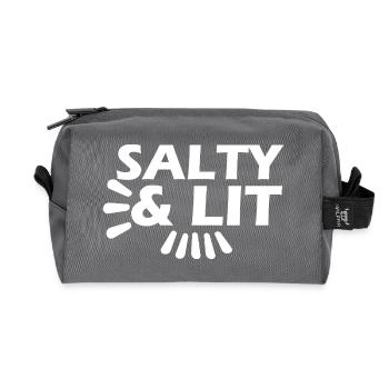 Salt & Light - Recycled Toiletry Zip Bag - anthracite - Front