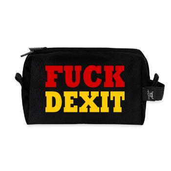 Fuck dexit - Recycelte Kulturtasche - Schwarz - Vorne