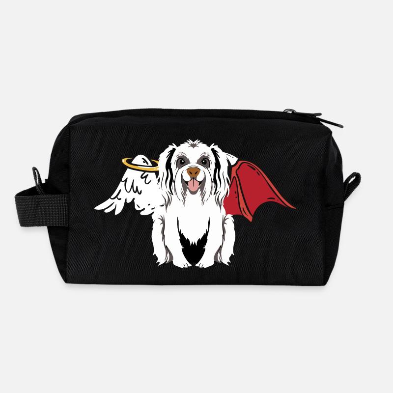 Hells, Dog, Angel, Devil, Heavenly, Devil, Dogs Recycled Toiletry Zip Bag