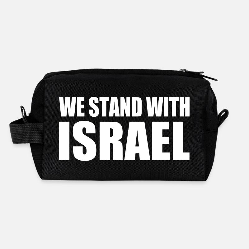 We Stand with israel - Recycelte Kulturtasche - Schwarz