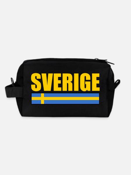 sverige - Recycled Toiletry Zip Bag - black - Back