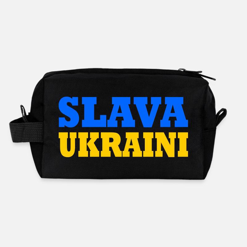 Slava ukraini Trousse de toilette en tissu recyclé
