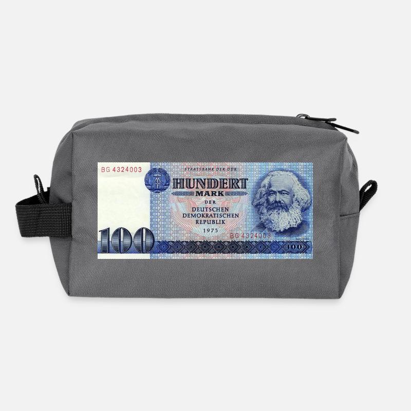 100 marks de la RDA Trousse de toilette en tissu recyclé