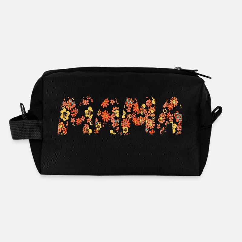 Hippie Mama Flower Power - Geschenk - Geschenkidee Recycelte Kulturtasche
