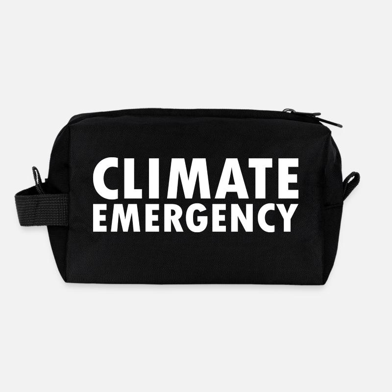 Climate emergency - Recycelte Kulturtasche - Schwarz