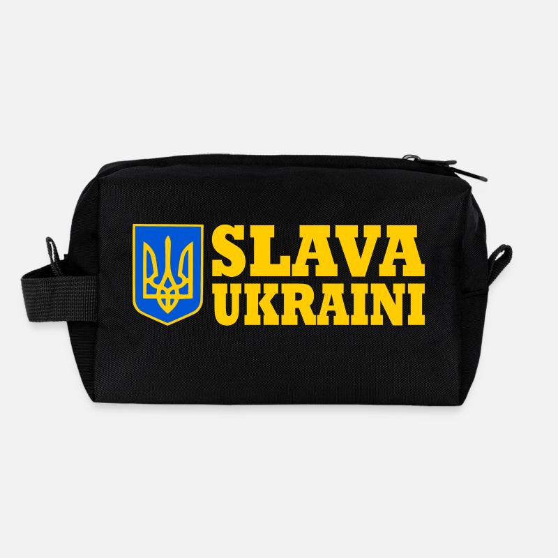Slava ukraini Trousse de toilette en tissu recyclé