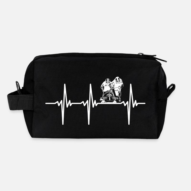 Heartbeat for hobby bobsledders Recycled Toiletry Zip Bag