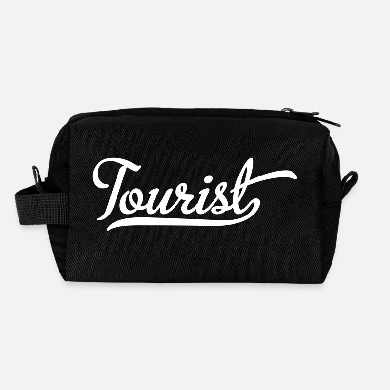 Tourist - Recycelte Kulturtasche - Schwarz