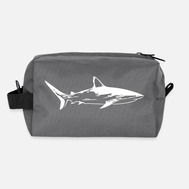 Shark - Vintage Vector Design Recycled Toiletry Zip Bag