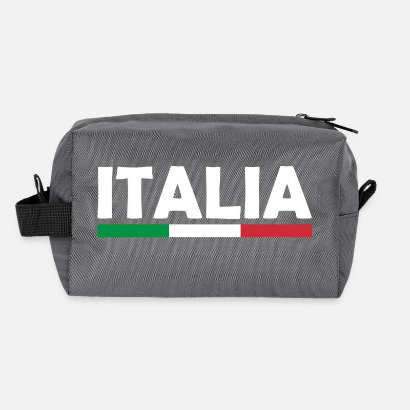 Drapeau de l’Italie Trousse de toilette en tissu recyclé
