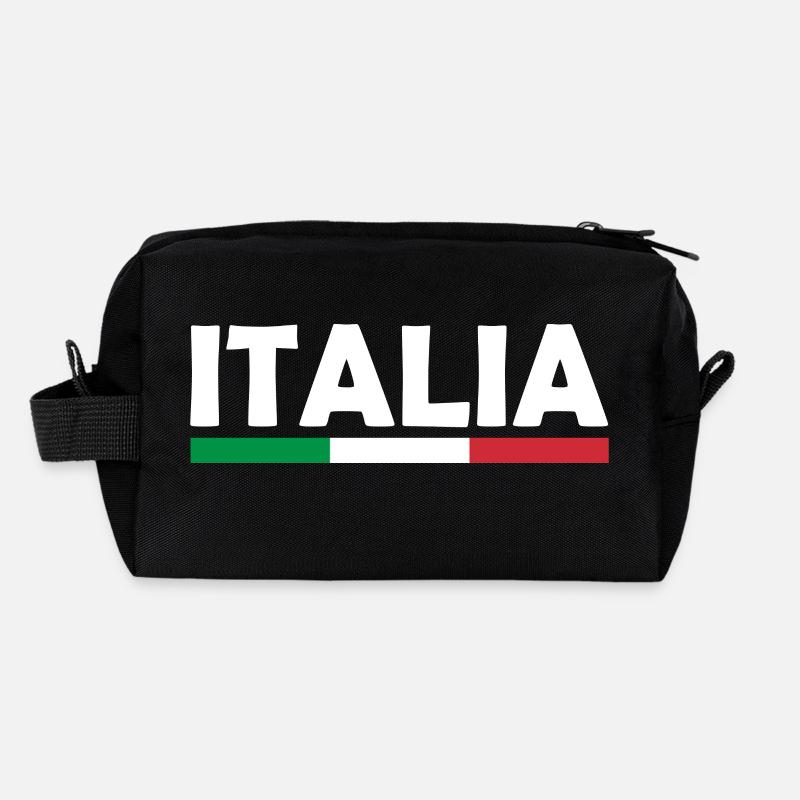 Drapeau de l’Italie Trousse de toilette en tissu recyclé