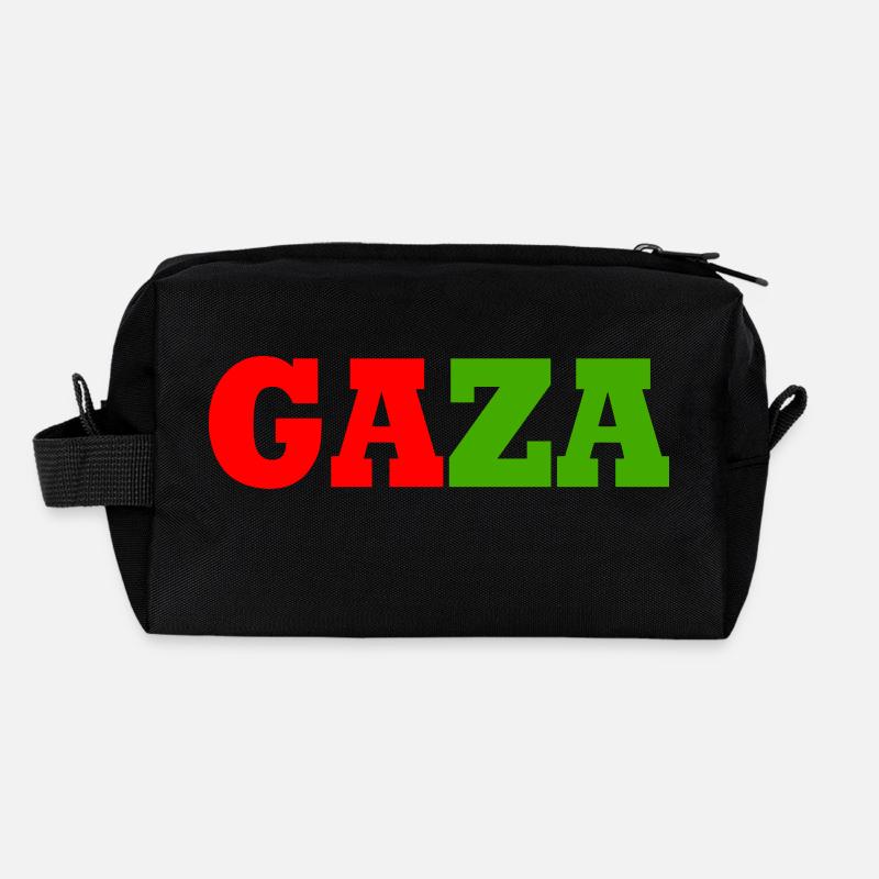 Gaza - Recycled Toiletry Zip Bag - black
