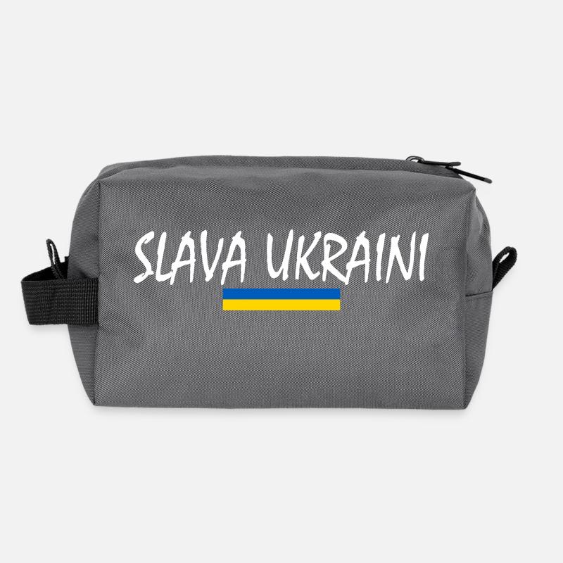 Slava ukraini Trousse de toilette en tissu recyclé