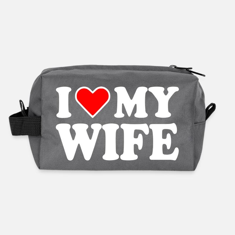 I love my wife Trousse de toilette en tissu recyclé