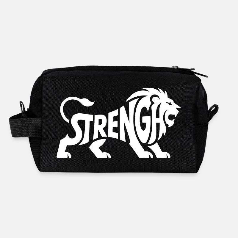 Strength - Logo du lion cool Trousse de toilette en tissu recyclé