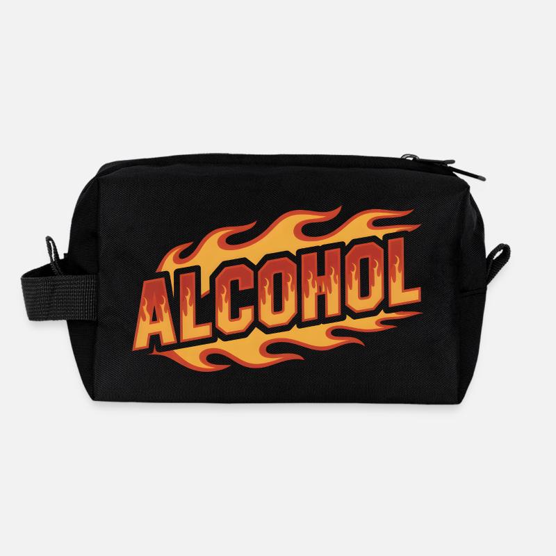 Alcohol - Cool Drinking Logo Recycled Toiletry Zip Bag