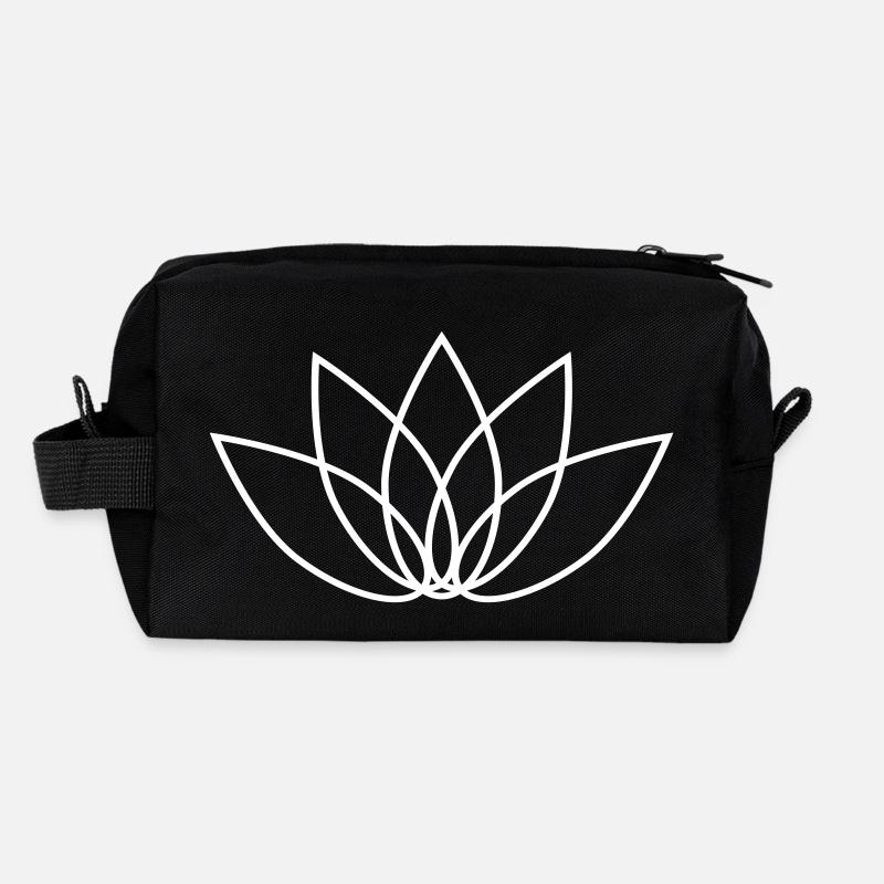 Lotus - Recycelte Kulturtasche - Schwarz