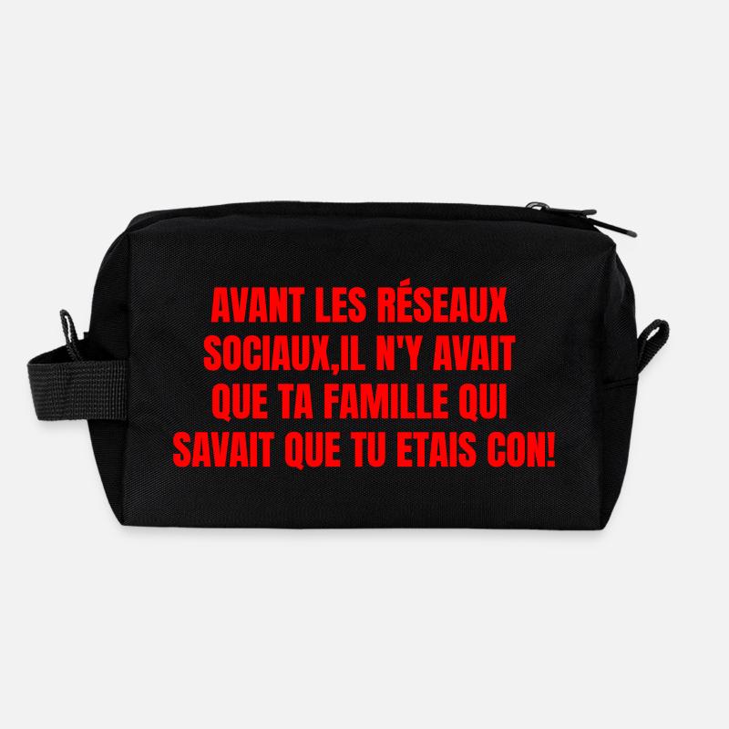 Humour Trousse de toilette en tissu recyclé