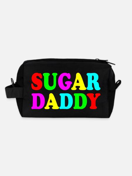 Sugar daddy - Recycelte Kulturtasche - Schwarz - Hinten