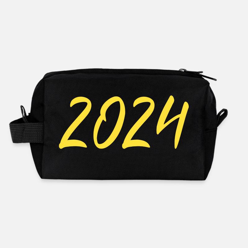 2024 Silvester Neujahr gelb Recycelte Kulturtasche
