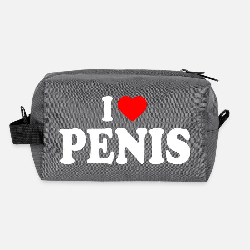 I love penis Recycelte Kulturtasche