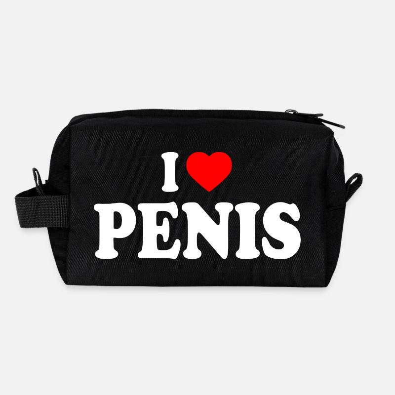I love penis Recycled Toiletry Zip Bag