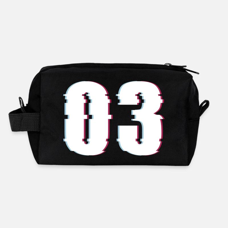 Drei 3 Three 03 Zahl Effekt Verzerrt Nummer Recycelte Kulturtasche