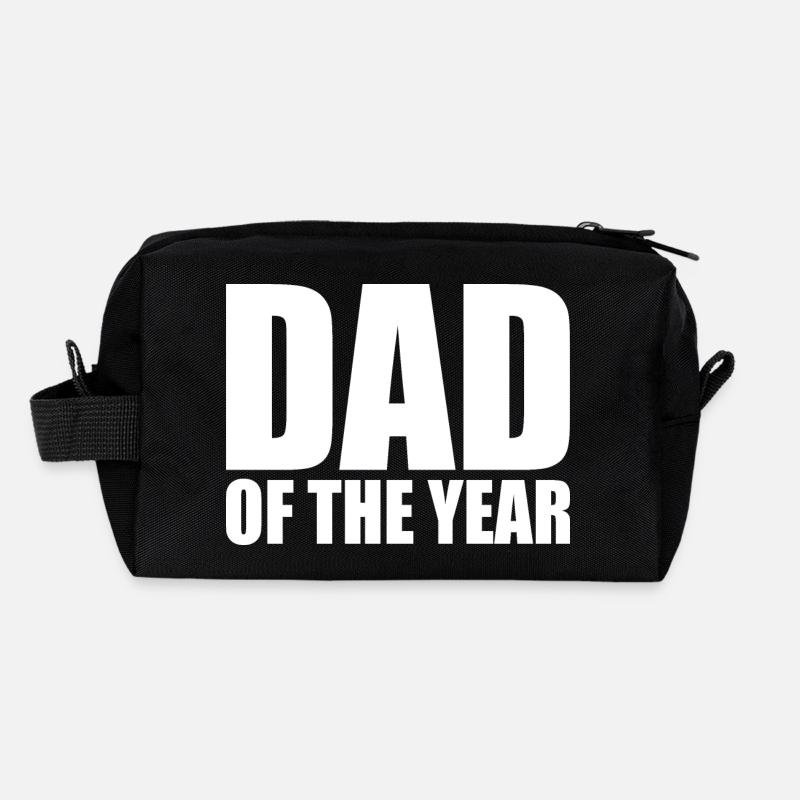 Dad of the year - Recycelte Kulturtasche - Schwarz