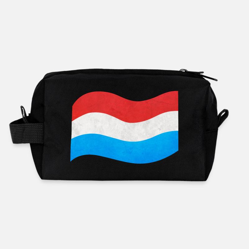 Le drapeau du Luxembourg - Trousse de toilette en tissu recyclé - noir