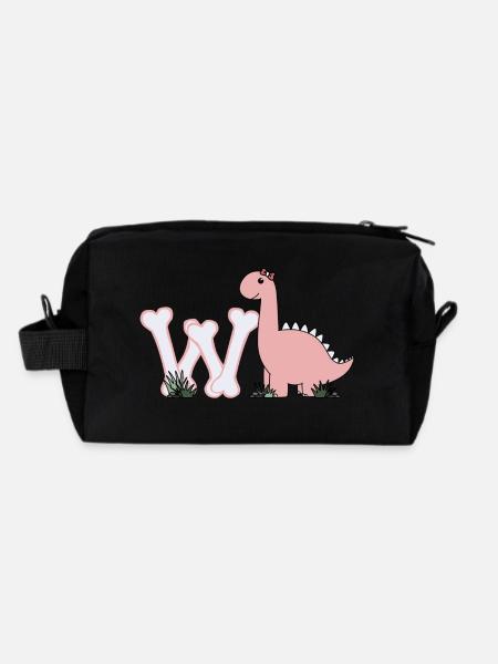 Buchstabe W - Recycelte Kulturtasche - Schwarz - Hinten