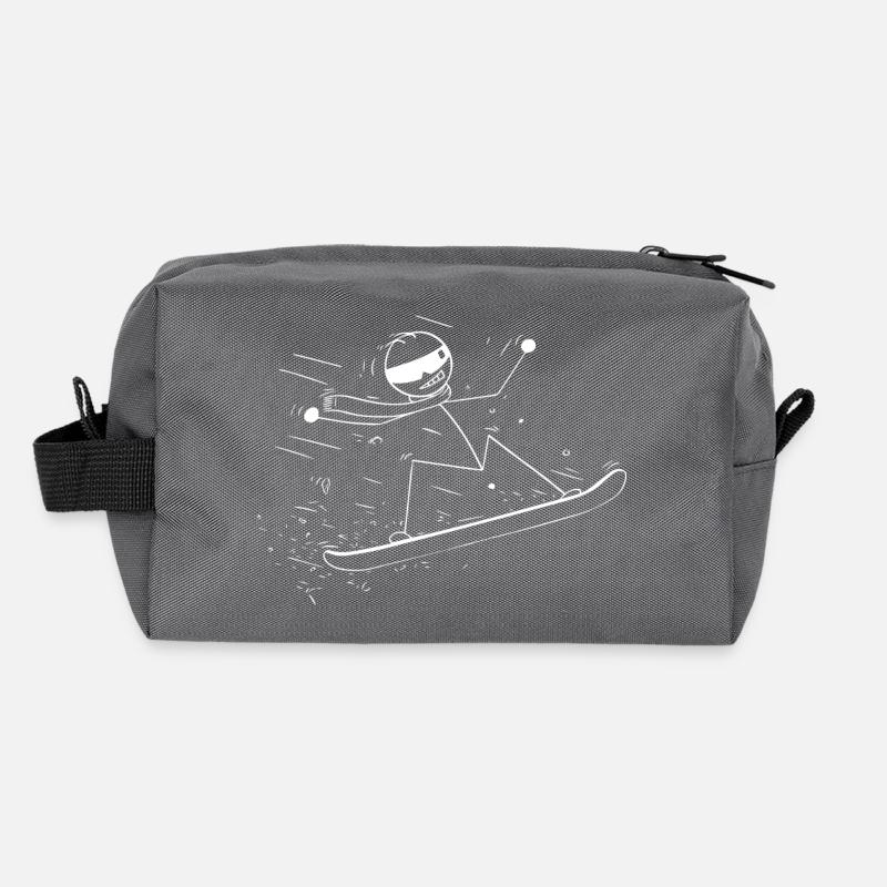 Cavalier de snowboard de saut Trousse de toilette en tissu recyclé