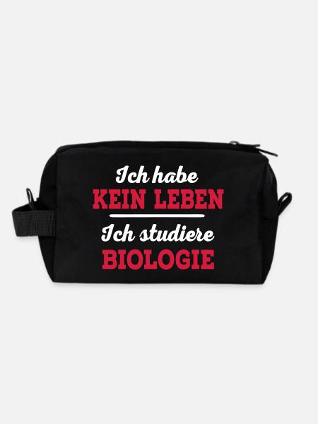 Biologie - Recycelte Kulturtasche - Schwarz - Hinten