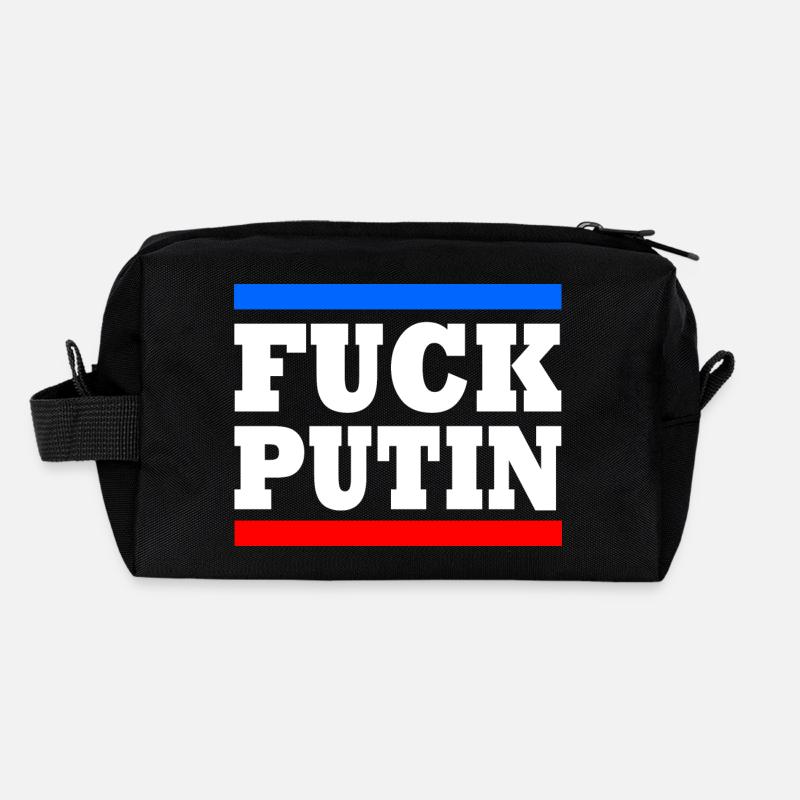 Fuck putin Trousse de toilette en tissu recyclé
